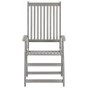 Chaises inclinables de jardin lot de 3 Gris Bois solide acacia 641738641738