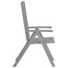 Chaises inclinables de jardin lot de 3 Gris Bois solide acacia 641738641738