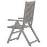 Chaises inclinables de jardin lot de 3 Gris Bois solide acacia 641738641738