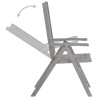 Chaises inclinables de jardin lot de 3 Gris Bois solide acacia 641738641738