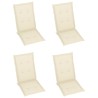 Chaises inclinables de jardin lot de 3 et coussins Bois acacia 641739641739