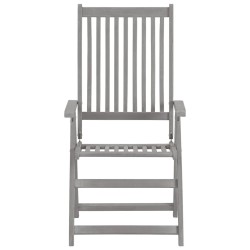 Chaises inclinables de jardin lot de 3 et coussins Bois acacia 641741641741