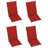 Chaises inclinables de jardin lot de 3 et coussins Bois acacia 641741641741