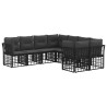 Ensemble de canapés d'extérieur 8 pcs Noir et Gris foncé 641742641742
