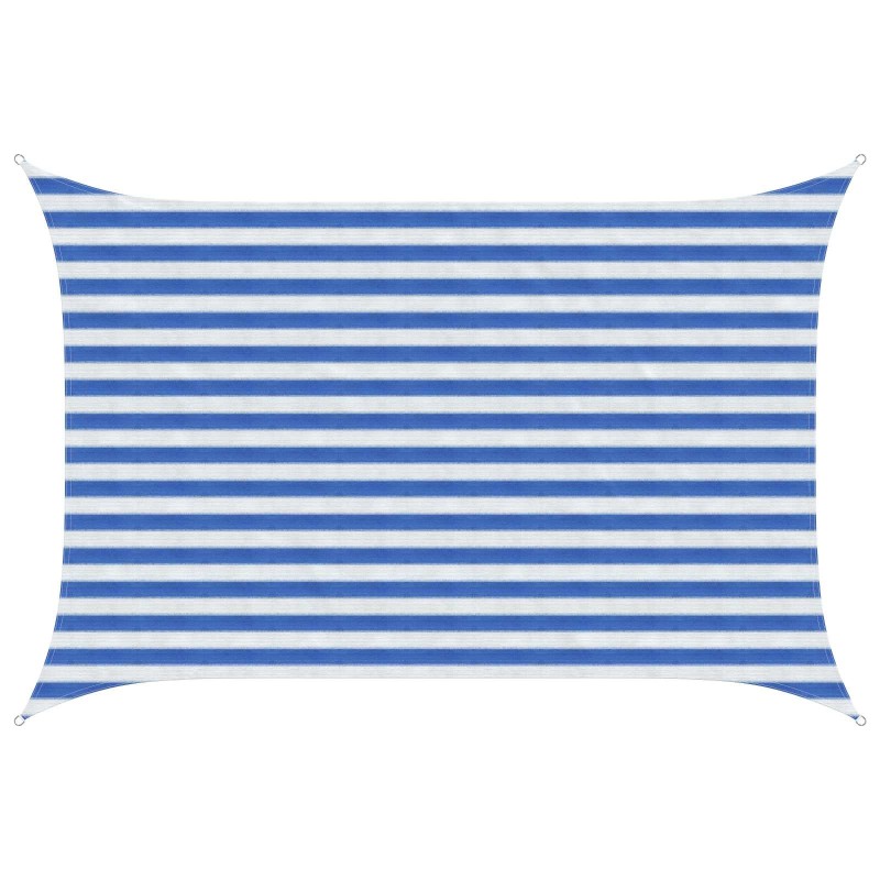 Voile d'ombre Bleu et Blanc 2 x 2,5 m HDPE 641743641743