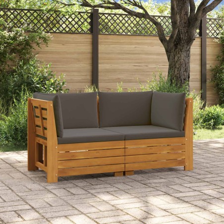 Ensemble de canapés d'extérieur avec coussin 2 Pièce Marron 641746641746
