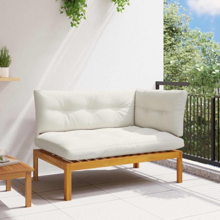 Canapé d'angle de jardin Bois d'acacia 641761641761