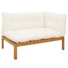Canapé d'angle de jardin Bois d'acacia 641761641761