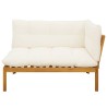 Canapé d'angle de jardin Bois d'acacia 641761641761