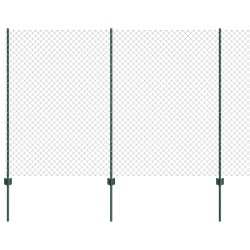 Clôture grillagée avec poteau 10 x 1,6 m Acier recouvert de PVC 641762641762