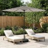 Parasol de jardin avec base 300 x 300 cm Polyester 641768641768