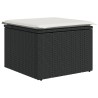 Salon de jardin 7 pcs avec coussins noir résine tressée 641773641773