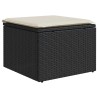 Salon de jardin 7 pcs avec coussins noir résine tressée 641790641790
