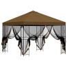 Abri de jardin avec parois 3 x 3 m Taupe Polyester et Acier 641796641796