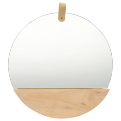 322801 Wall Mirror Solid Pinewood 35 cm 641799641799