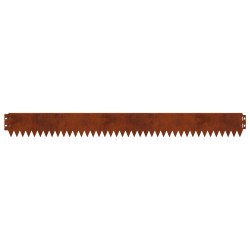 Bordure de Pelouse 30 pcs 103 x 10 cm Acier Rouillé 641815641815