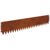 Bordure de Pelouse 10 pcs 103 x 20 cm Acier Rouillé 641818641818