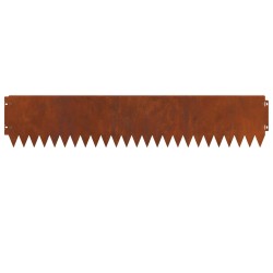 Bordure de Pelouse 10 pcs 103 x 20 cm Acier Rouillé 641818641818