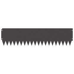 Bordure de Pelouse 20 pcs 103 x 25 cm Acier Noir 641823641823