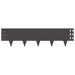 Bordure de Pelouse 20 pcs 100 x 25 cm Acier Noir 641827641827