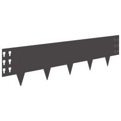 Bordure de Pelouse 20 pcs 100 x 25 cm Acier Noir 641827641827