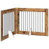 Porte de chien pliable avec supports 2 pcs Bois ancien 200,5 cm 641835641835