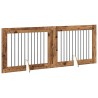 Porte de chien pliable avec supports 2 pcs Bois ancien 200,5 cm 641835641835
