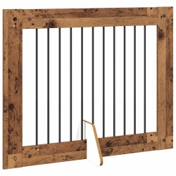 Porte de chien pliable avec supports 2 pcs Bois ancien 200,5 cm 641835641835