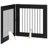 Porte de chien pliable avec supports 2 pcs Chêne noir 160,5 cm 641836641836