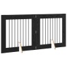 Porte de chien pliable avec supports 2 pcs Chêne noir 160,5 cm 641836641836