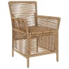 Chaise d'Extérieur avec coussin 2 pcs Beige et crème polyrotin 641839641839