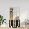 Clôture pliable pour animaux 2 pcs Chêne Noir Bois d’ingénierie 641849641849
