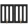 Clôture pliable pour animaux 2 pcs Chêne Noir Bois d’ingénierie 641849641849