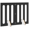 Clôture pliable pour animaux 2 pcs Chêne Noir Bois d’ingénierie 641849641849