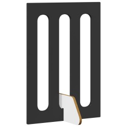 Clôture pliable pour animaux 2 pcs Chêne Noir Bois d’ingénierie 641849641849
