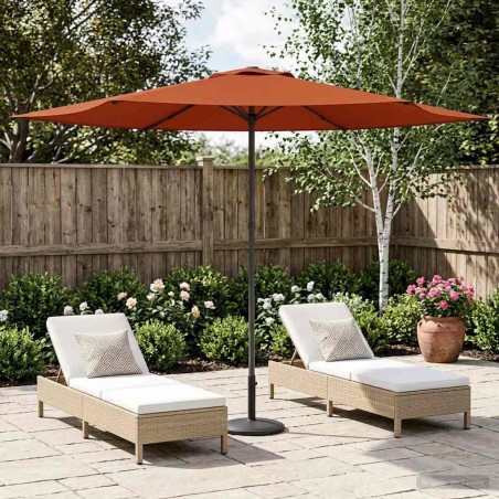 Parasol de jardin 300 x 300 cm Polyester Rectangulaire 641850641850
