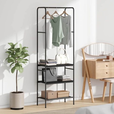 Porte-vêtements Chêne noir 60 x 30 x 171 cm Bois d'ingénierie 641851641851