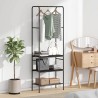 Porte-vêtements Chêne noir 60 x 30 x 171 cm Bois d'ingénierie 641851641851