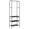Porte-vêtements Chêne noir 60 x 30 x 171 cm Bois d'ingénierie 641851641851