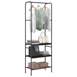 Porte-vêtements Chêne noir 60 x 30 x 171 cm Bois d'ingénierie 641851641851