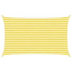 Voile d'ombre Jaune et blanc 5 x 3 m 100 % polyester Oxford 641872641872