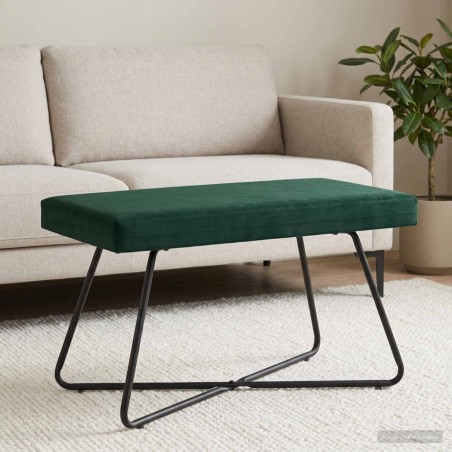 banc Uni Vert foncé 80 x 40 x 45 cm Velours 641888641888