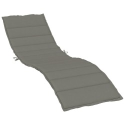 Coussin de chaise longue gris foncé mélangé 200x70x4 cm tissu 641894641894