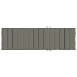 Coussin de chaise longue gris foncé mélangé 200x70x4 cm tissu 641894641894