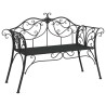 Banc de jardin 2-Nombre de places 130 x 47 x 90 cm Acier Noir 641897641897