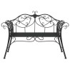 Banc de jardin 2-Nombre de places 130 x 47 x 90 cm Acier Noir 641897641897
