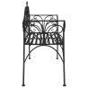 Banc de jardin 2-Nombre de places 130 x 47 x 90 cm Acier Noir 641897641897