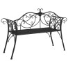 Banc de jardin 2-Nombre de places 130 x 47 x 90 cm Acier Noir 641897641897