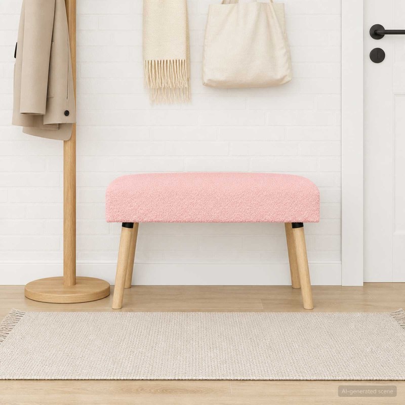 banc Uni Rose 80 x 40 x 46 cm Bouclé 641903641903