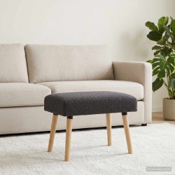 banc Uni Gris foncé 60 x 40 x 45 cm Bouclé 641905641905